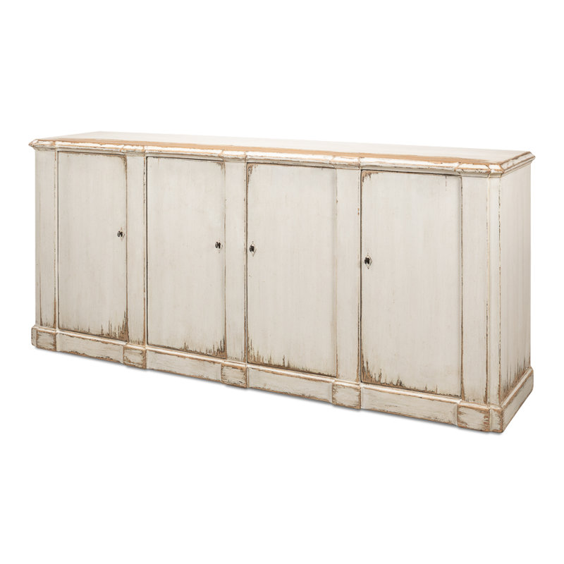 Villefranche Solid Wood Sideboard, Antique White