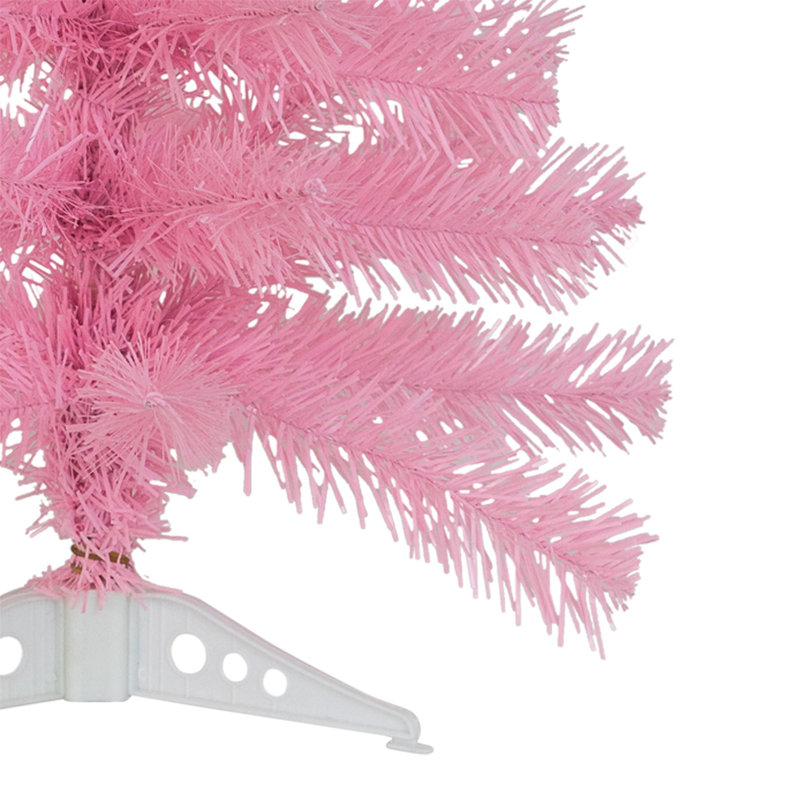 Harbour Housewares - Artificial Fir Christmas Tree - 2ft, Pink