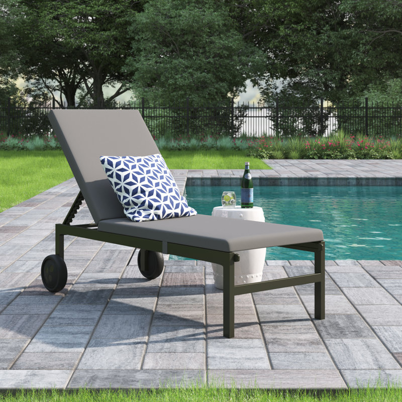 Abhik 193cm Long Reclining Single Chaise with Cushions