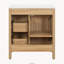 Meuble-lavabo de salle de bain en bois massif de 76 cm (30 pouces), avec cadre en bois massif, 1 porte à fermeture amortie, 2 tiroirs à fermeture amortie et tablette réglable.