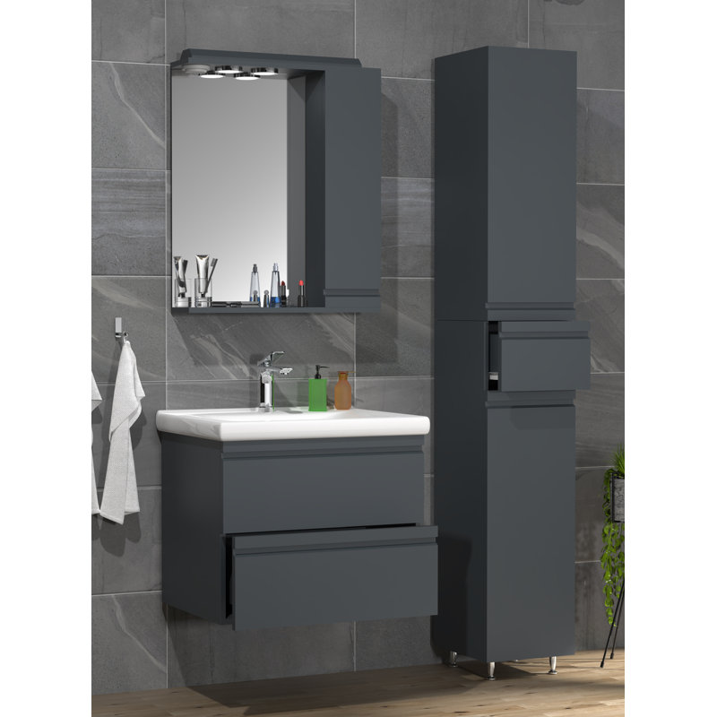 Nenah Bathroom Furniture Suite, Black