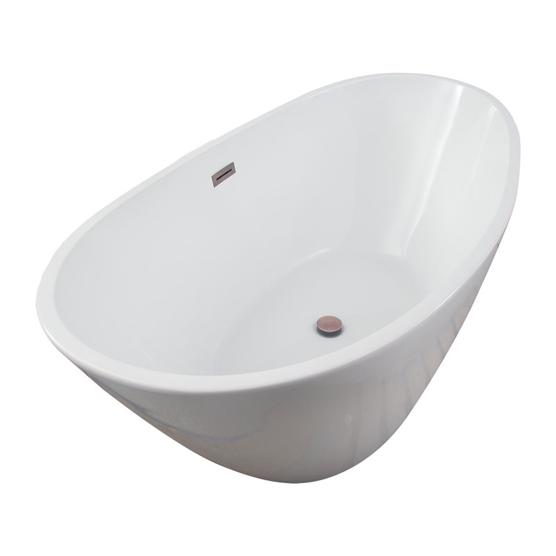 Newman 62'' x 30.5'' Soaking Acrylic Bathtub, Oil Rubbed Bronze