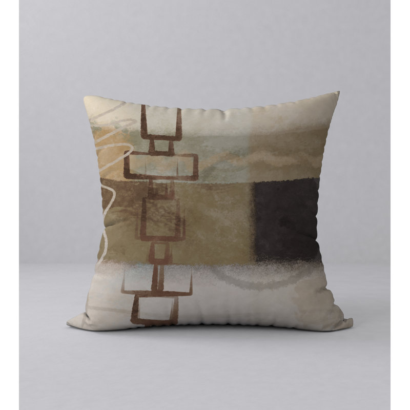Abstract Reversible Throw Pillow, 18" x 18"