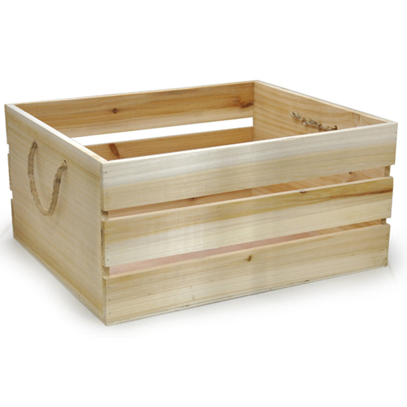 Breakwater Bay Decorative Bin, Natural Wood