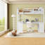 Lits modernes avec rangement, lit mezzanine en bois aggloméré pour maison compacte