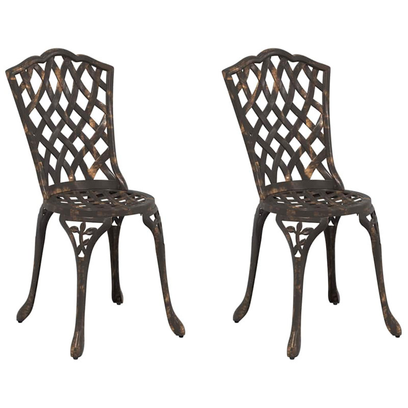 Patio Dining Side Chair, Bronze 