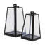 Ensemble de lanternes noires en métal pour l'intérieur et l'extérieur
