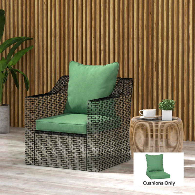 Outdoor Seat Cushion Set, Green
