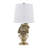 20" Gold Resin Doodle Table Lamp With Hat And Suit And Linen Shade-491619267-491619266