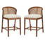 Tabouret de bar rembourré à structure en bois-115802224