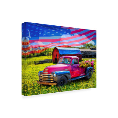 American Country Truck sur toile par Art Licensing International Print