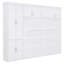 Grand lit escamotable avec lit escamotable et rangement blanc