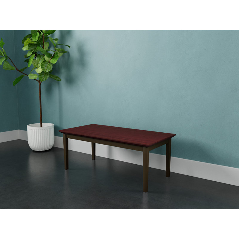 Table basse en acier Amherst, Acajou Chelsea, Bronze