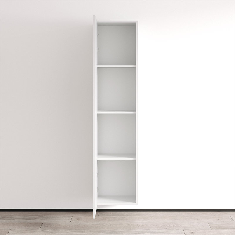 Crister Floating Storage Bookcase, White