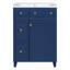 Armoire de meuble-lavabo 24 po avec lavabo en céramique, 2 tiroirs, 1 porte-116040668