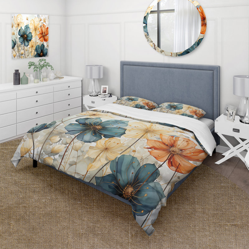Ensemble de literie et coussins décoratifs 4 pièces Modern, King Comforter + 3 Additional Pieces