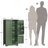43'' Accent Cabinet With 6 Door Shelves, Pantry Cabinet With 4 Doors, Kitchen Storage Cabinet For Living Room, Dining Room, Green-1377303382