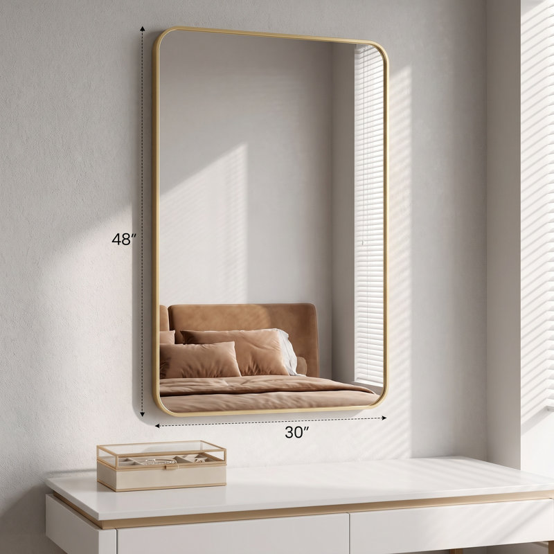 Miroir de salle de bain, 30''×48'', Doré
