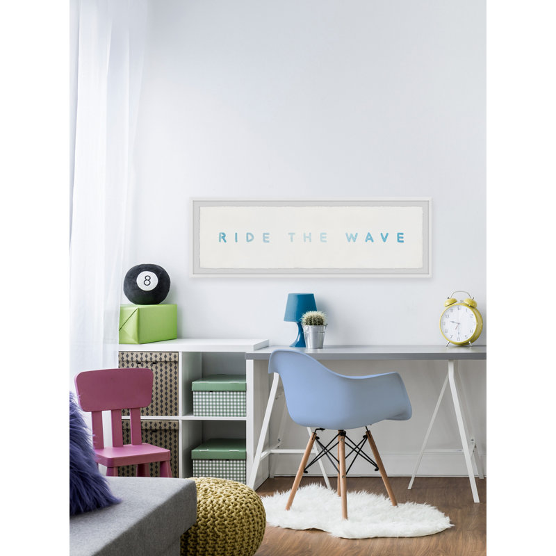 'Ride The Wave' Framed Print, 15" H x 45" W x 1.5" D