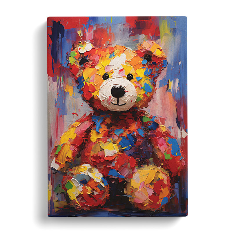 Teddy Bear Expressionism - Print, 60cm H x 40cm W x 3cm D