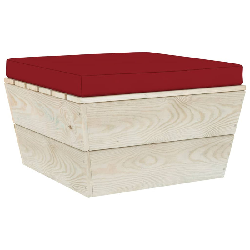 Coussin de siège d'extérieur, Rouge, H 2,4 po x l 23,6 po x P 23,6 po