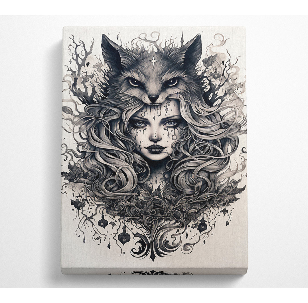 Wolf Woman - Kunstdrucke auf Leinwand - Wrapped Canvas