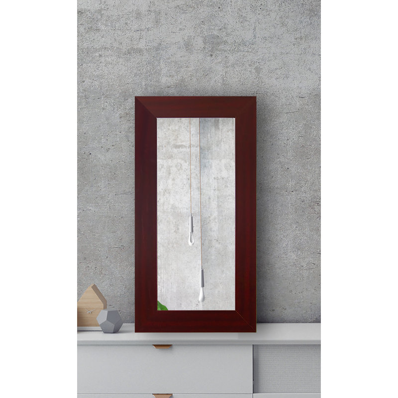 Engineered Wood Flat Wall Mirror, 18" x 33"