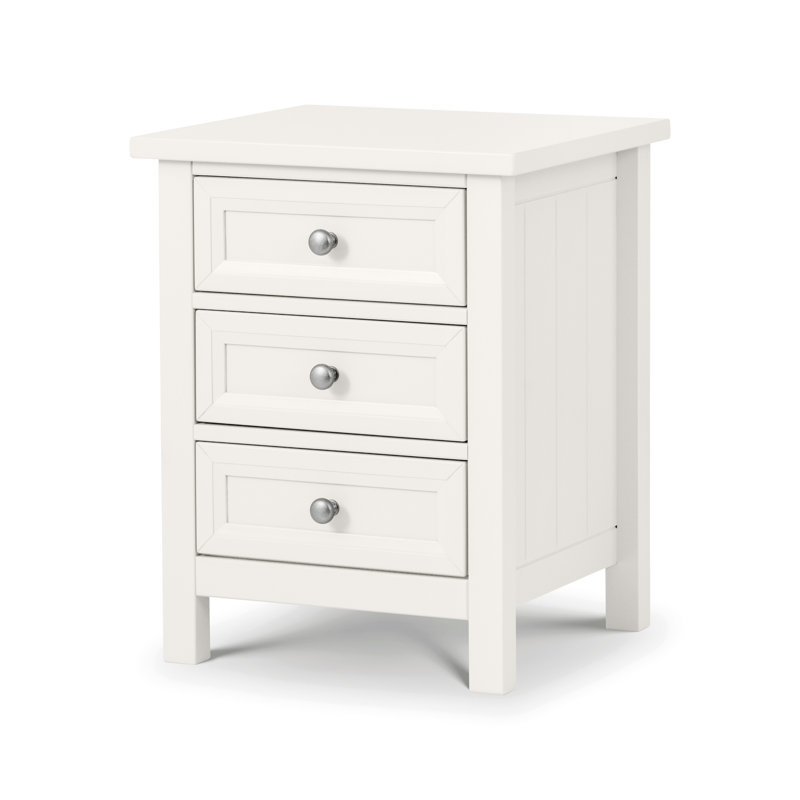 Jarin 48cm W Manufactured Wood Bedside Table, Surf White