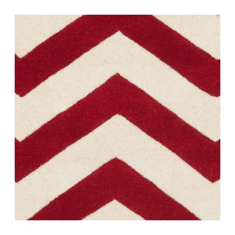 Teresita Chatham Hand Tufted Wool Chevron Rug, Rectangle 3' x 5'