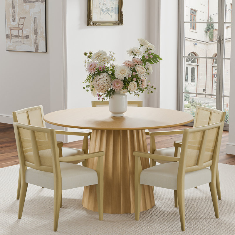 5 Piece - Dining Table Set, Natural