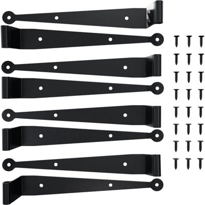 Charnière à sangle SteelTek l 12 po avec ensemble de volets décalés 2 1/4 po, pour les hauteurs de 60 po à 80 po (comprend 4 paires de charnières)