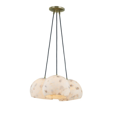 Alabaster Rocks! - Globe 3-Light Cluster Pendant