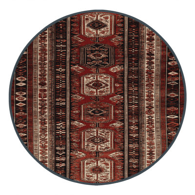 Tapis brun turc lavable à la machine