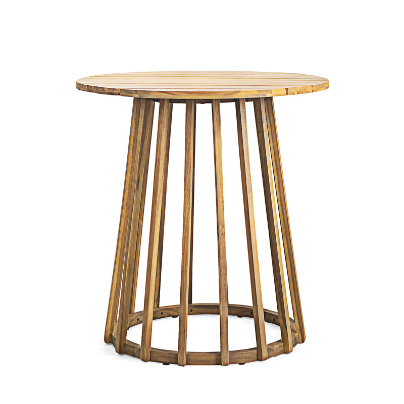 Outdoor Round Wood Dining Table Bistro Table