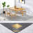 Space-saving Dining Table Set, Solid Wood & Upholstered Chairs, Modern Rustic For Kitchen
