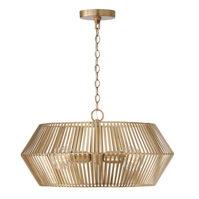 Luminaire suspendu géométrique à 4 lumières Kaiya