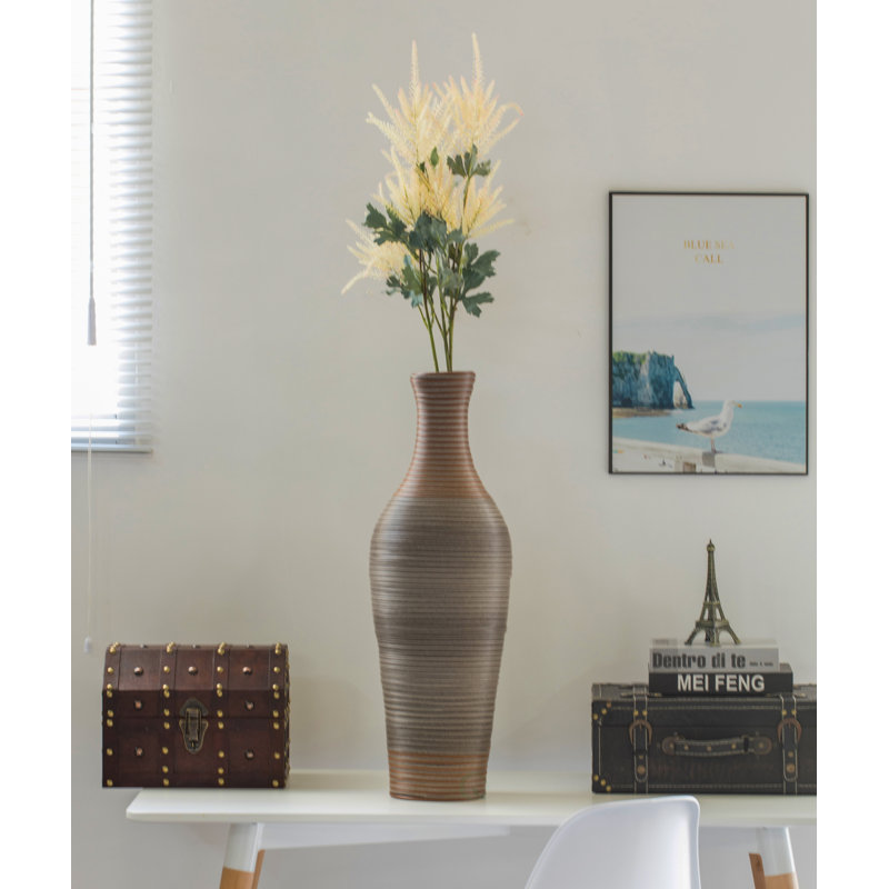 Alburnett Floor Vase, Brown/Gray, 27.5" H x 9" W x 9" D