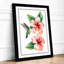 Hummingbirds and Hibiscus Botanical - Framed Print-55458547-55458543