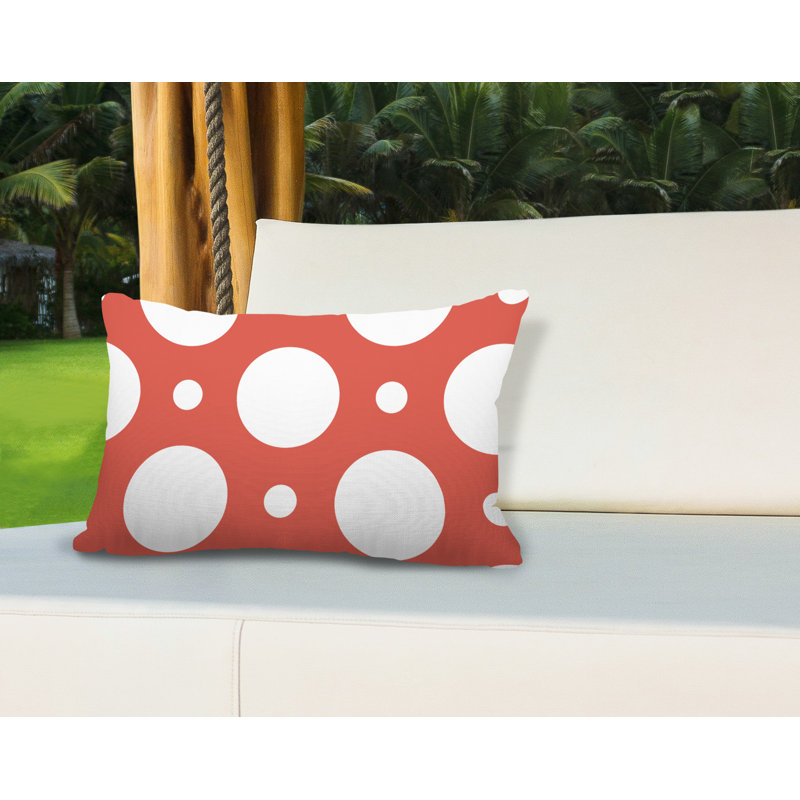 Housse et insert de coussin rectangulaire d'extérieur Fisk, Corail