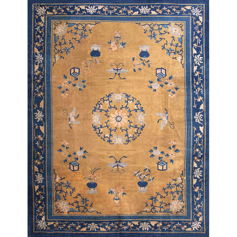 Hand Knotted Wool Floral Area Rug