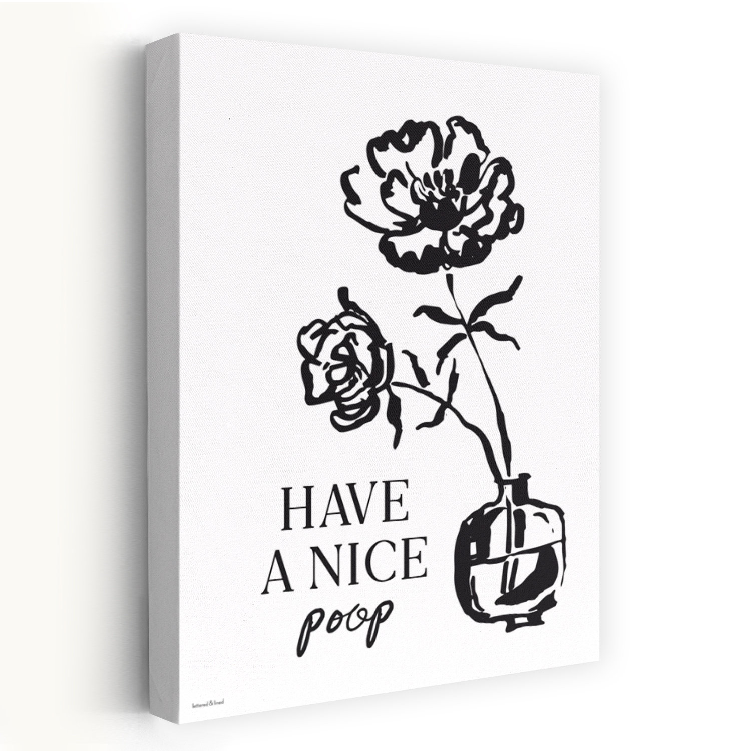 Ivy Bronx Have A Nice Poop Floral Modern Abstract Art | Wayfair