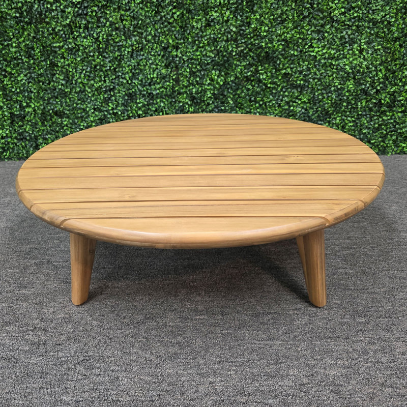 MIMO Solid Wood Outdoor Coffee Table, W80xH25cm