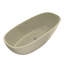 Baignoire à surface solide de 66,9 x 29,5 x 21,7 po, autoportante, finition mate, forme ovale, bonde centrale, confortable baignoire autoportante avec surface, sensation de luxe moderne
