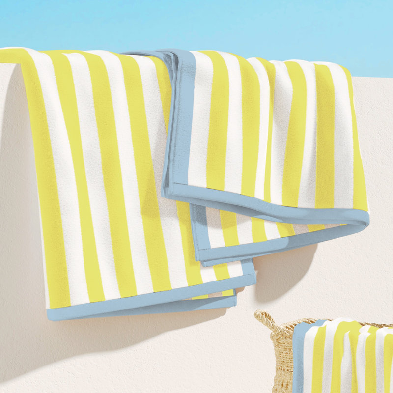 Serviettes de plage surdimensionnées 100% coton, 2, Rouge / bleu marine