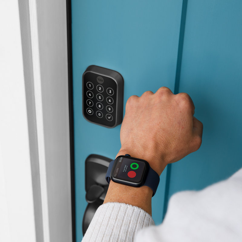 Verrou intelligent à écran tactile sans fil Yure Assure Lock 2 de Yale, Suède noir, Wi-Fi