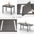 Patio Dining Expandable Table With Unique Folding Design And Rust-Resistant Aluminum Frame For Outdoor Use-636024374-636024369