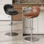 Chaise d'appoint à dossier brun et argent massif (ensemble de 6)-209326283-209326286