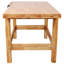 Établi en bois d'hévéa massif avec étau intégré pour atelier et travail du bois