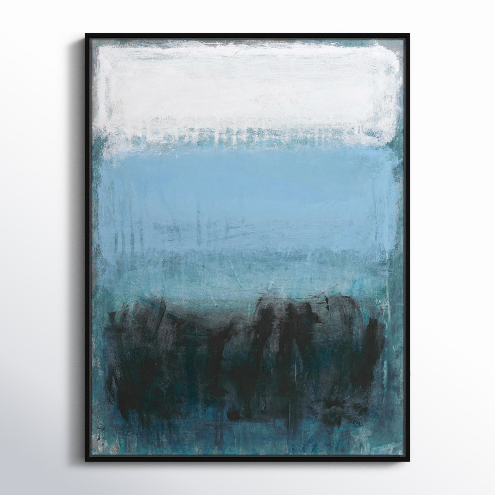 Coastal Nightfall by Filippo Ioco - Print, Black Framed Canvas, No Mat, 41.5" H x 31.5" W x 2" D