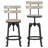 Jihoon Swivel Adjustable Height Counter Stool with Metal Frame